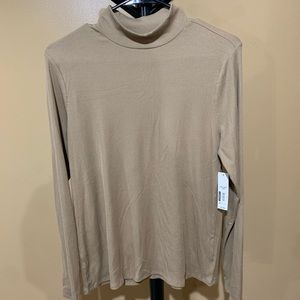 Tan mock neck long sleeve